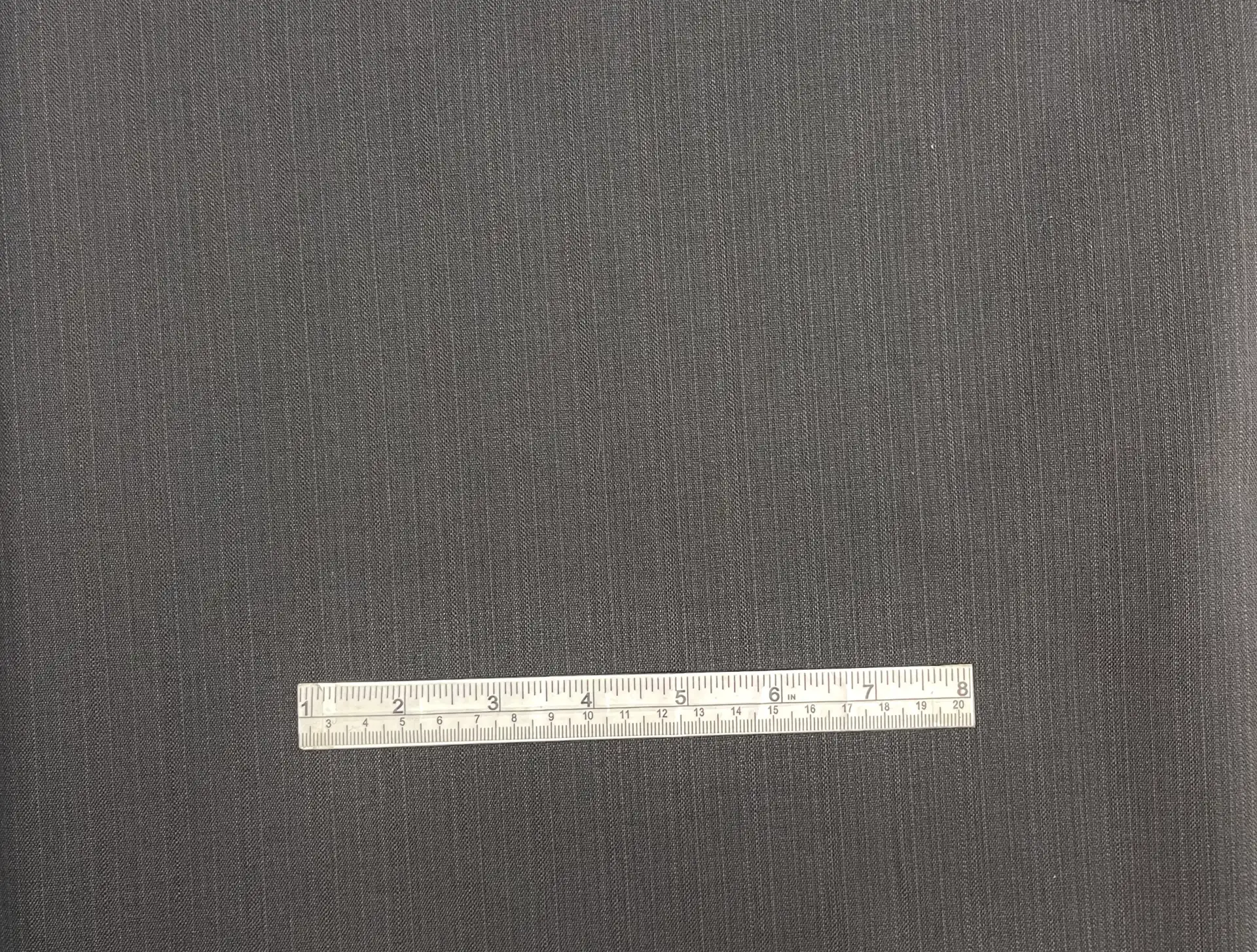 Wool Recycled Polyester Sorona Stripe in Charcoal Grey