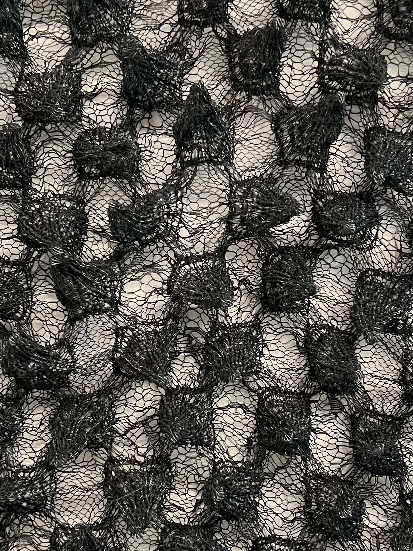 French Novelty Dimensional Cone Shaped Nylon in Black