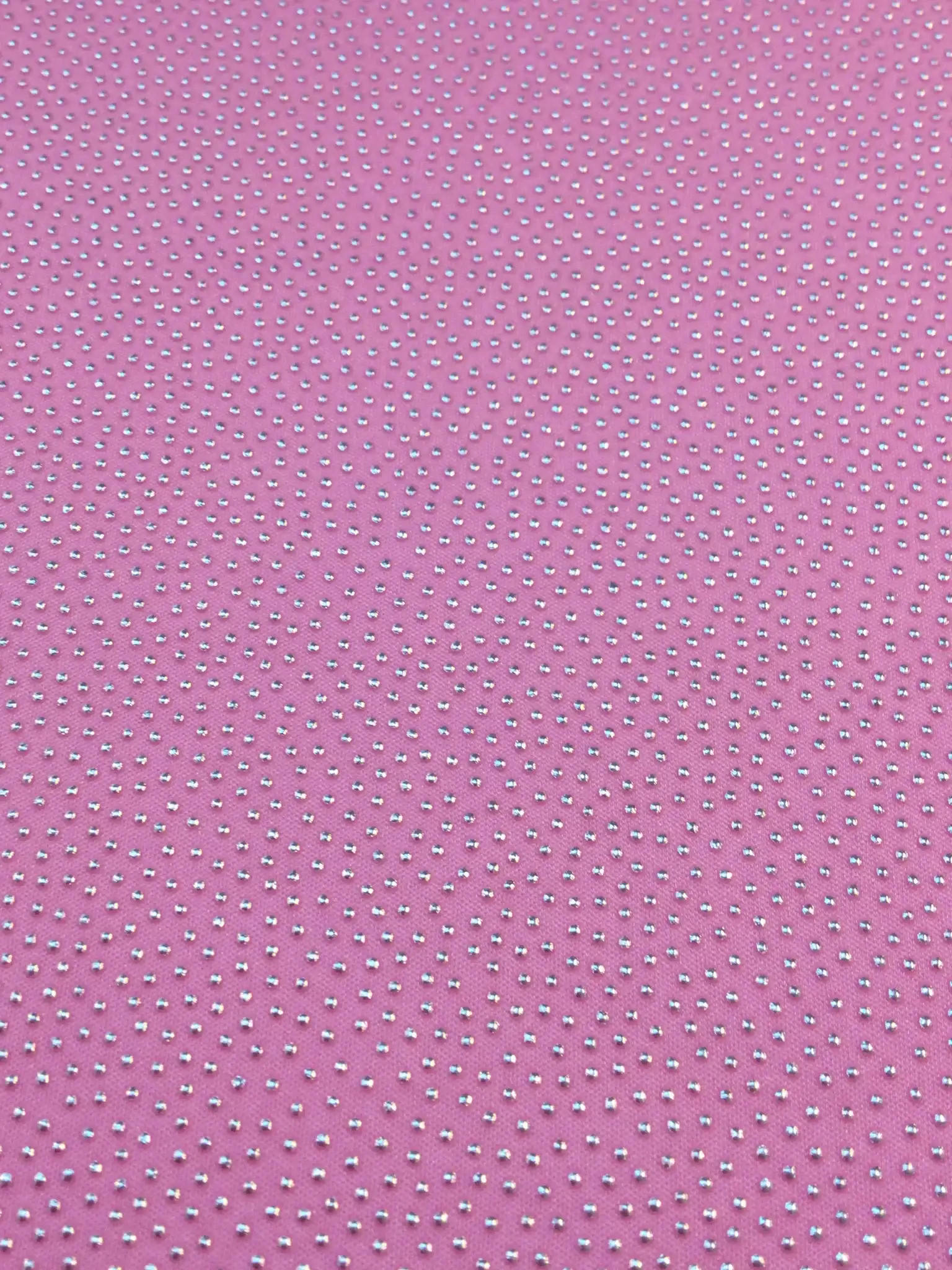 Spandex with Laminated Dots in Silver