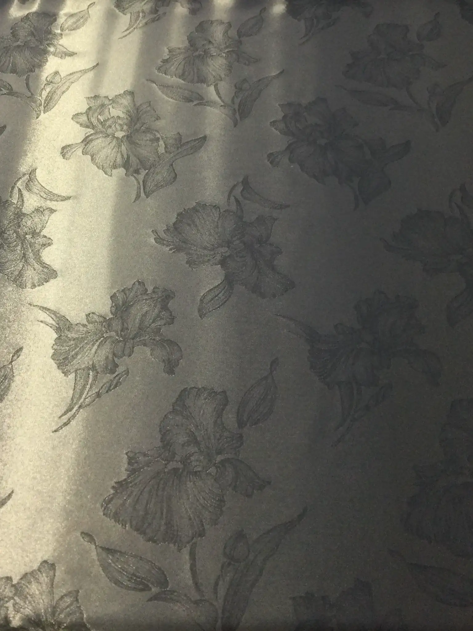 Metallic silk blend lame