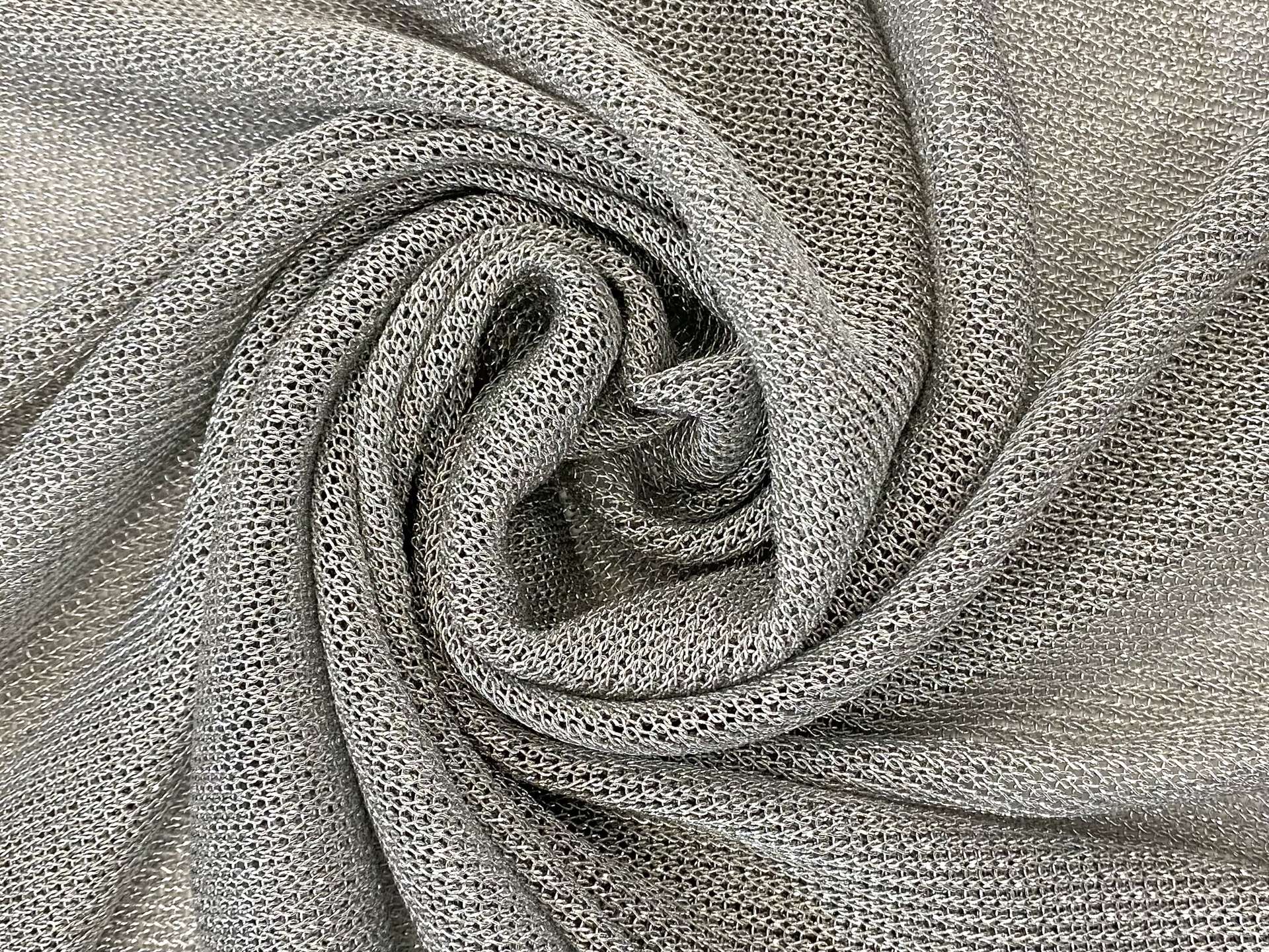 Metallic Chainmail Knit in Silver
