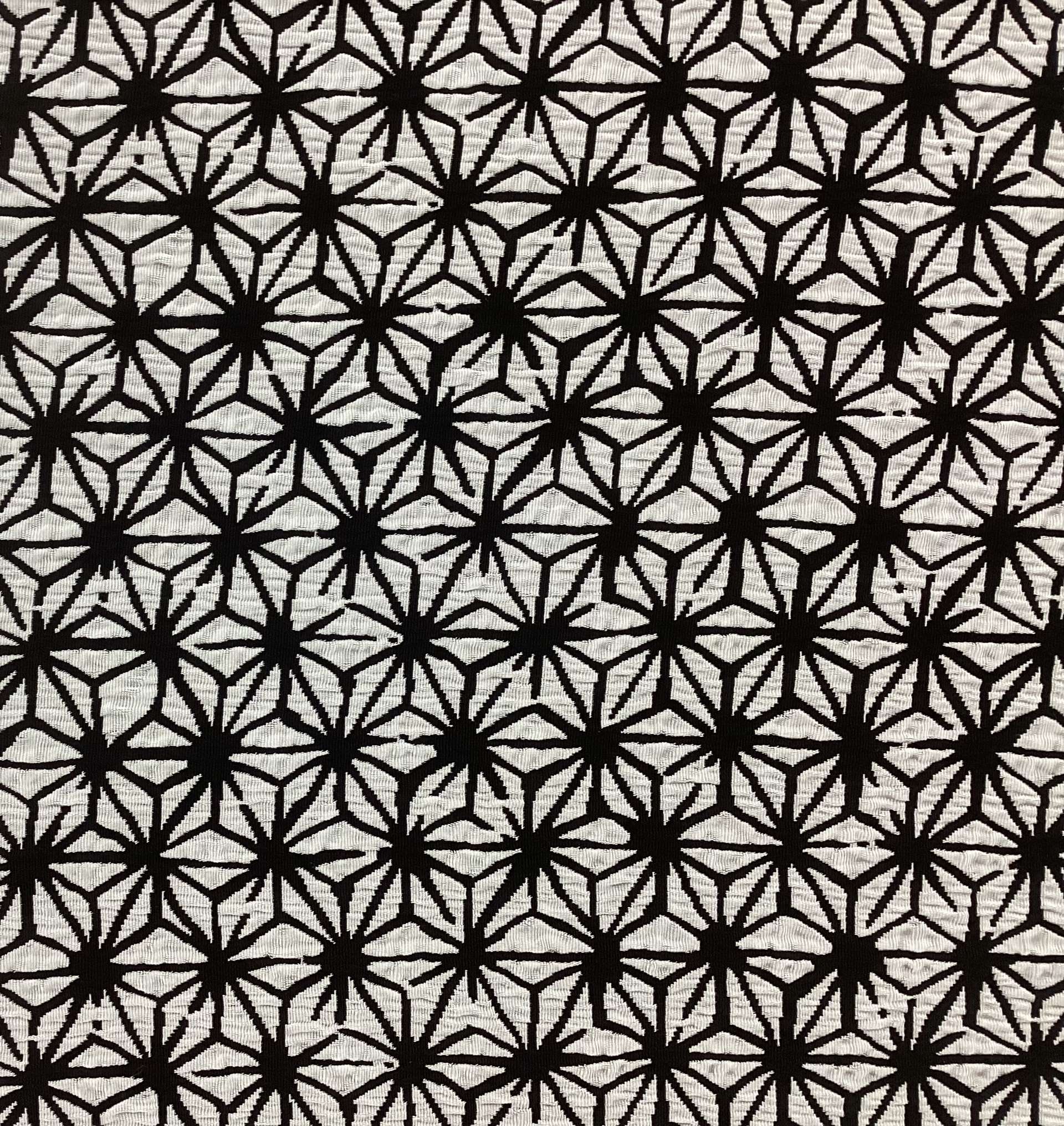 Acetate & Nylon Double-face Crepe Jacquard In Black & White