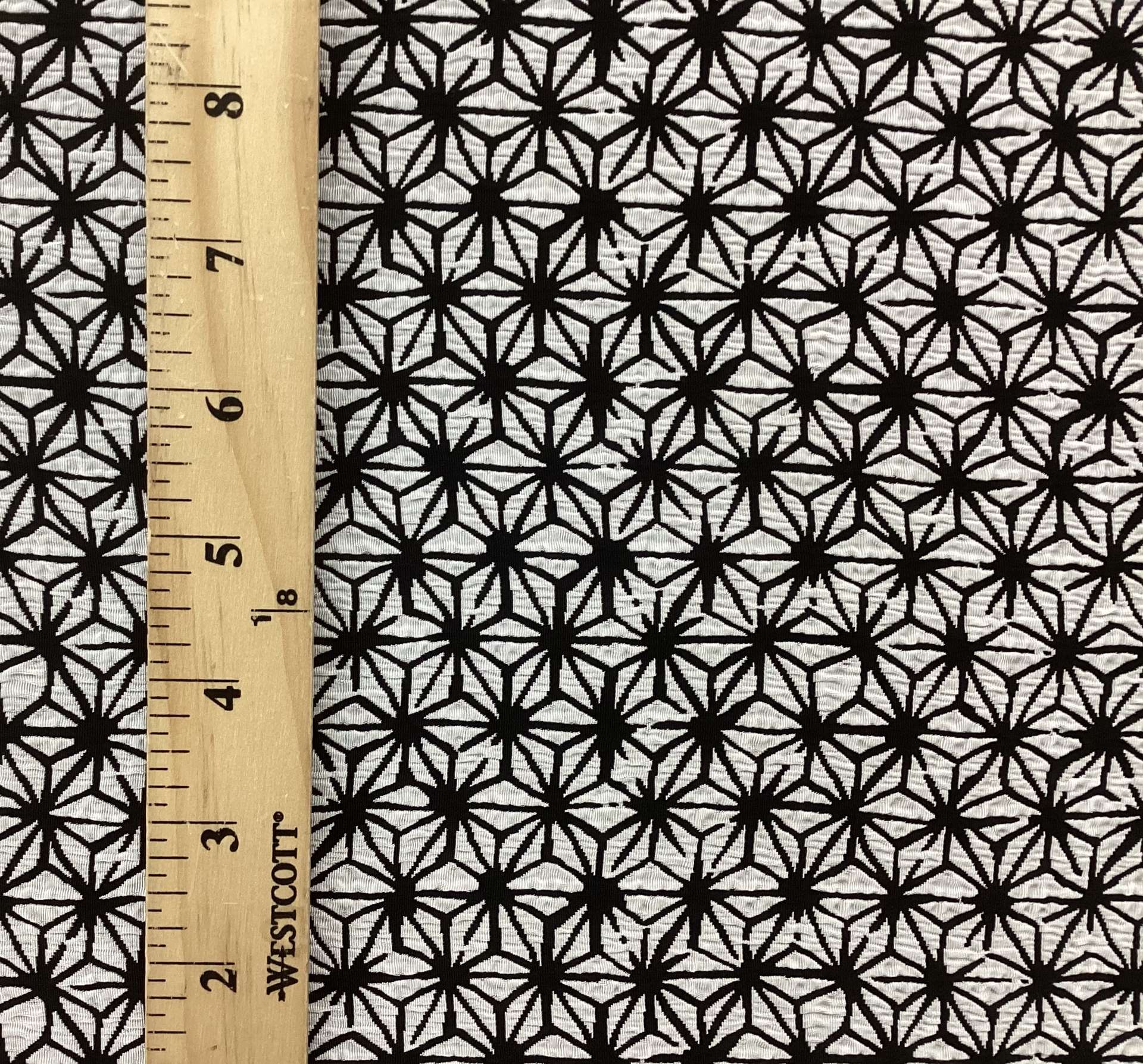 Acetate & Nylon Double-face Crepe Jacquard In Black & White