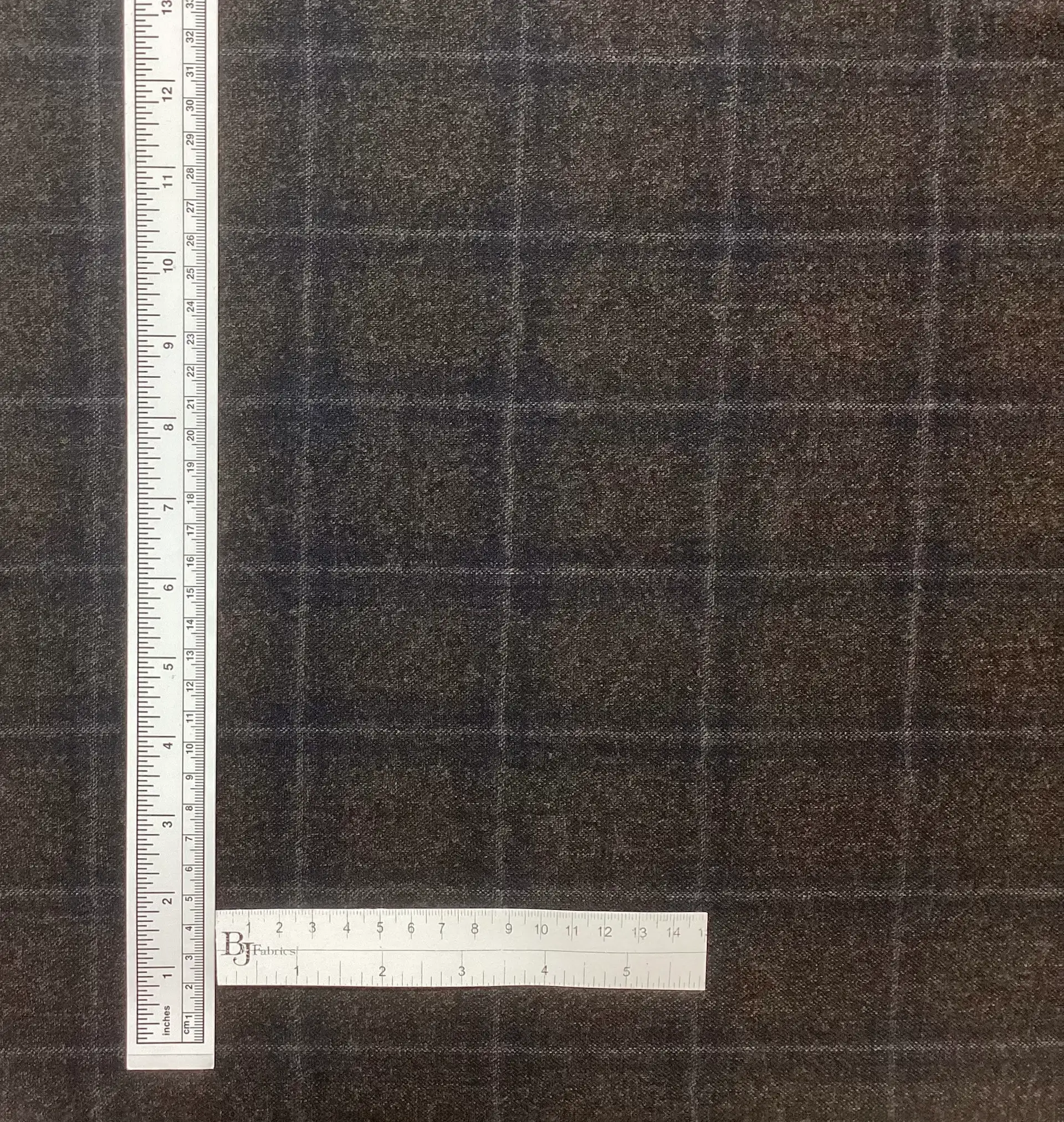 Made in Italy Loro Piana 100% Wool Plaid In Expresso 