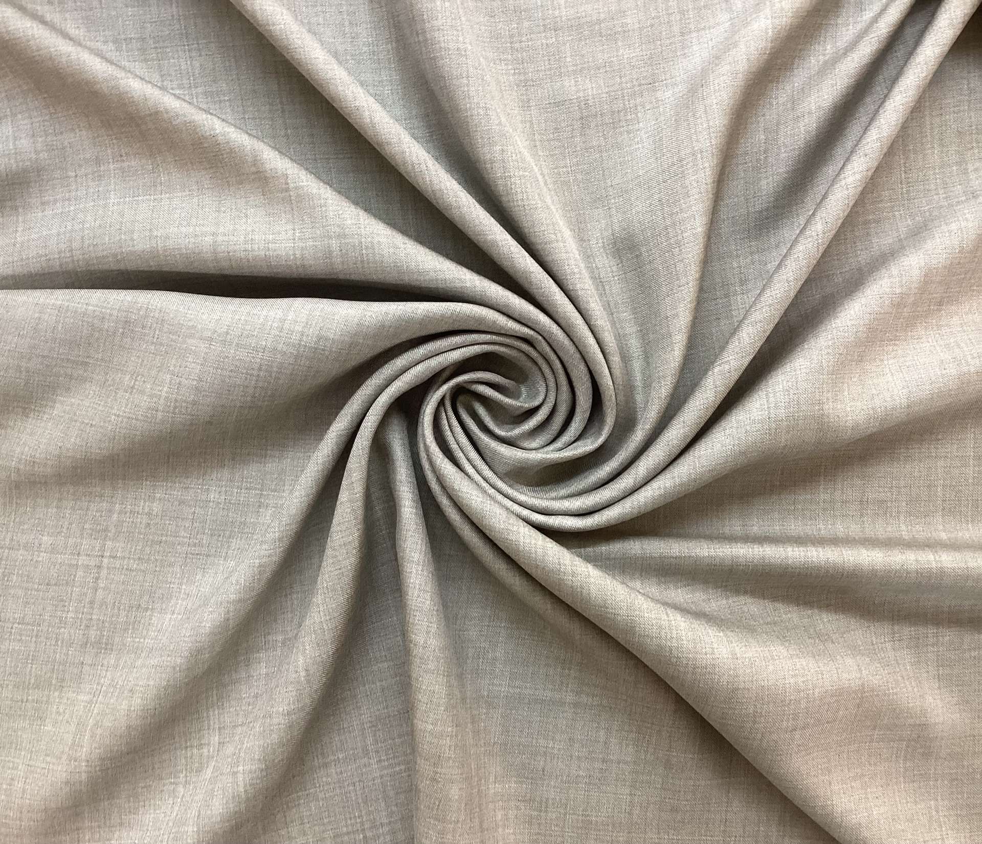 Made In Italy 100% Silk Extrafine Challis In Pewter 