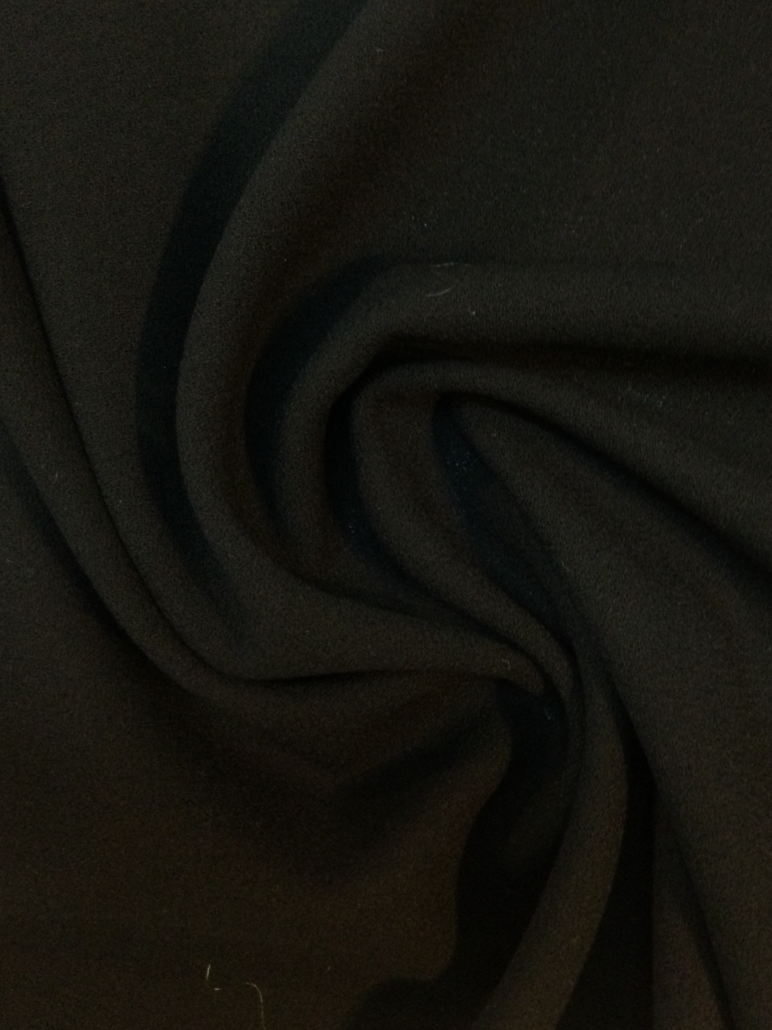 Italian Wool Crepe in Black