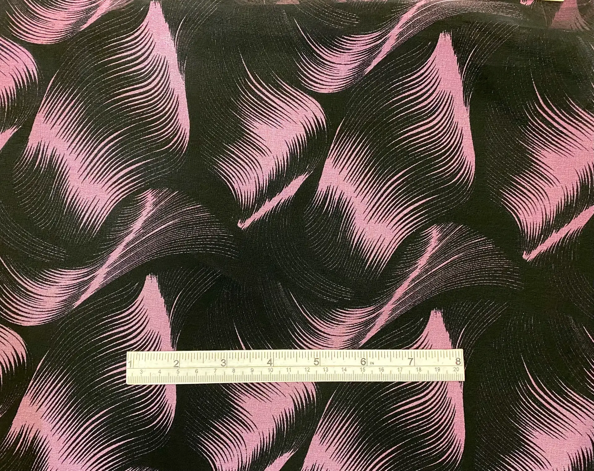 100% Silk Organza Print Fabric in Warehouse