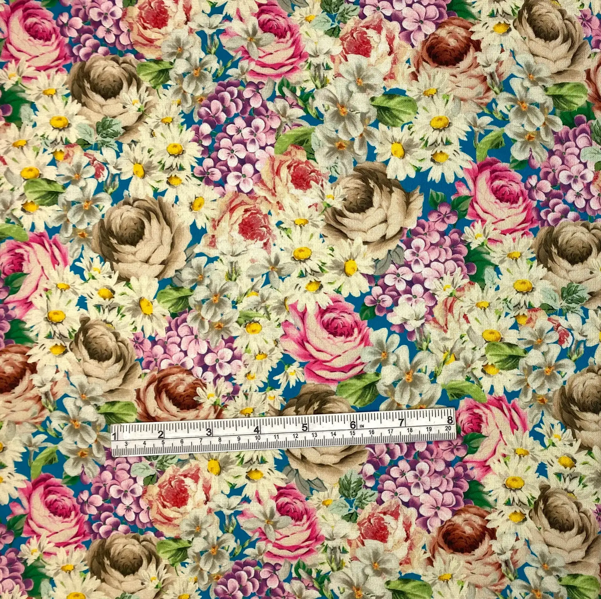 Made in Italy 100% Silk Mesh Floral Print