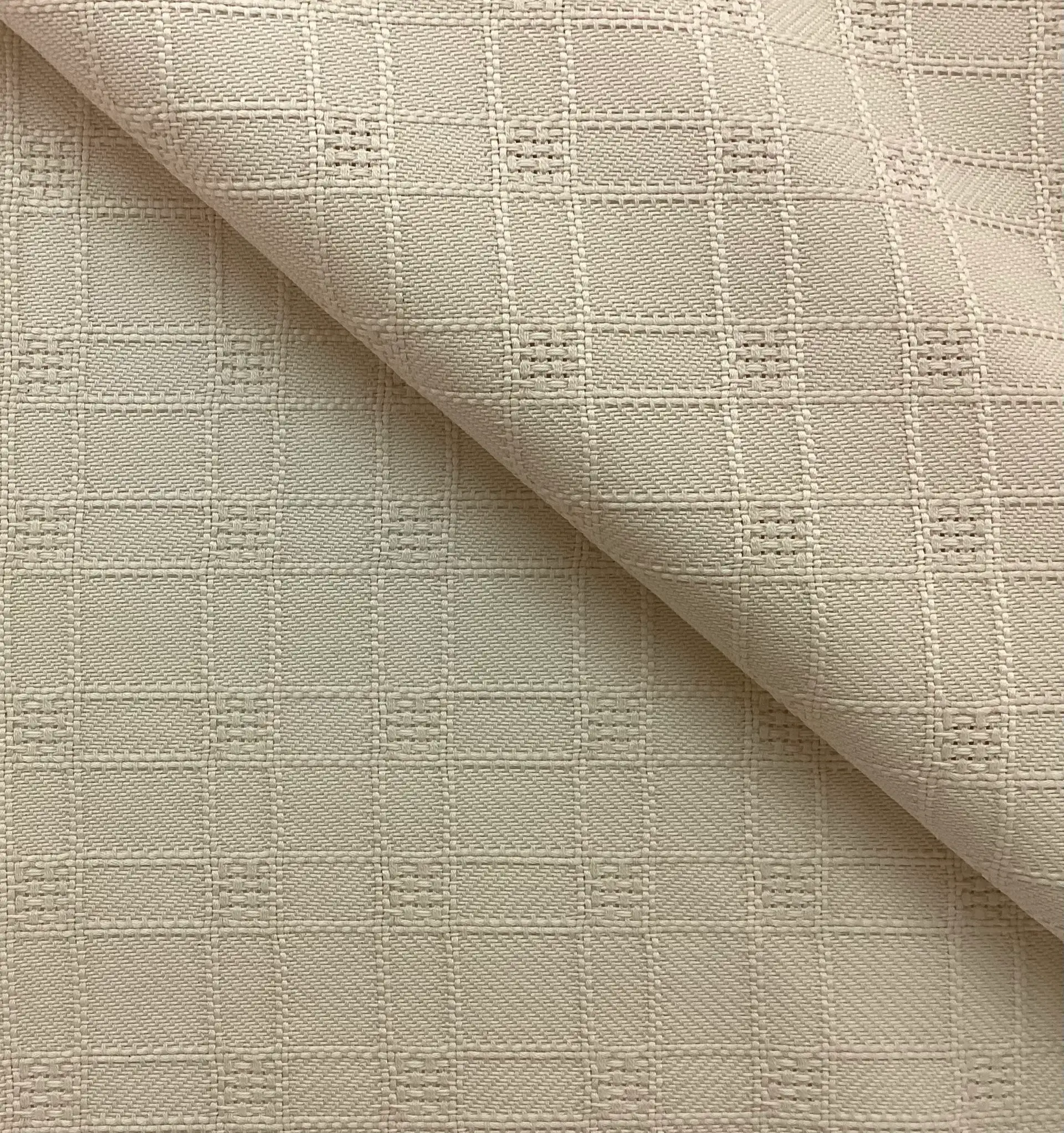 Wool & Cotton Tiles Pattern Tweed In Rice