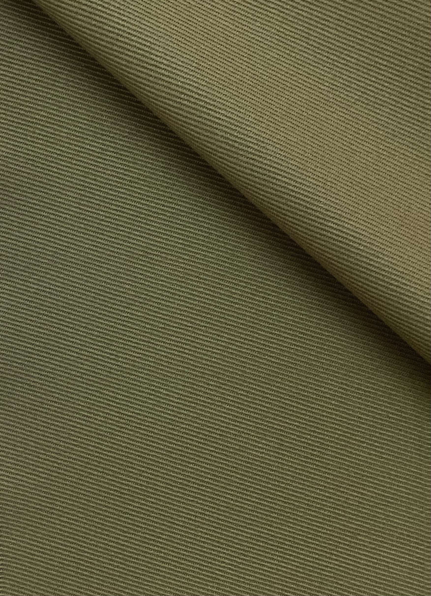 100% Italian Wool Drill in Army Green 