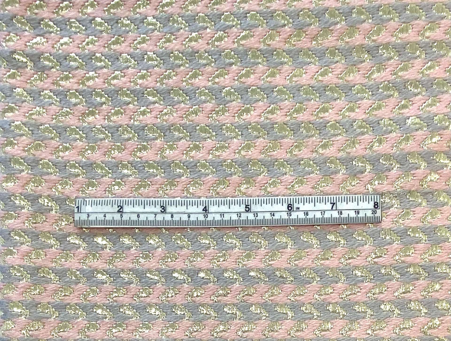 Metallic Brocade Fabric in Warehouse
