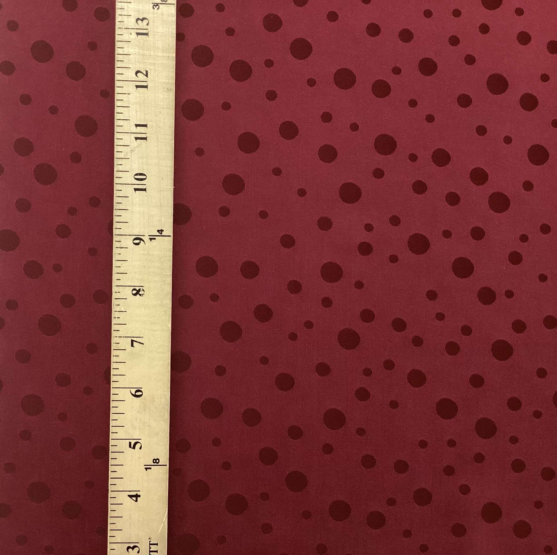 Acetate Viscose Polka Dot Jacquard in burgundy