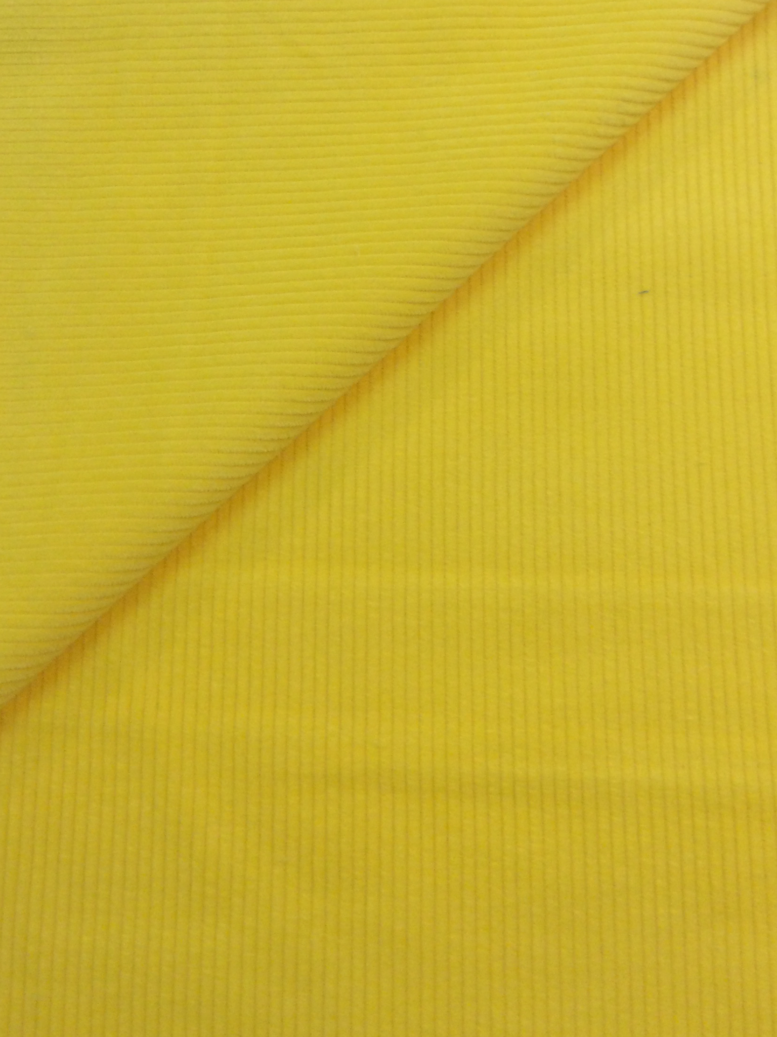 Made in Italy Cotton Corduroy in Bright Yellow 