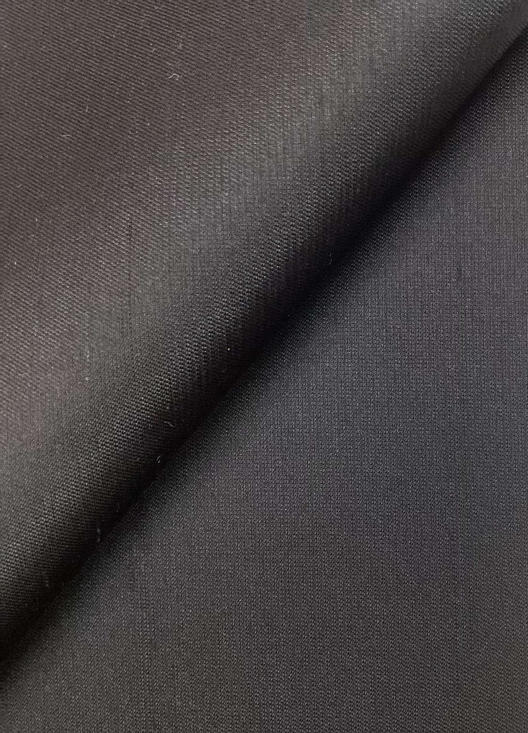 Silk & Wool Shantung In Onyx 