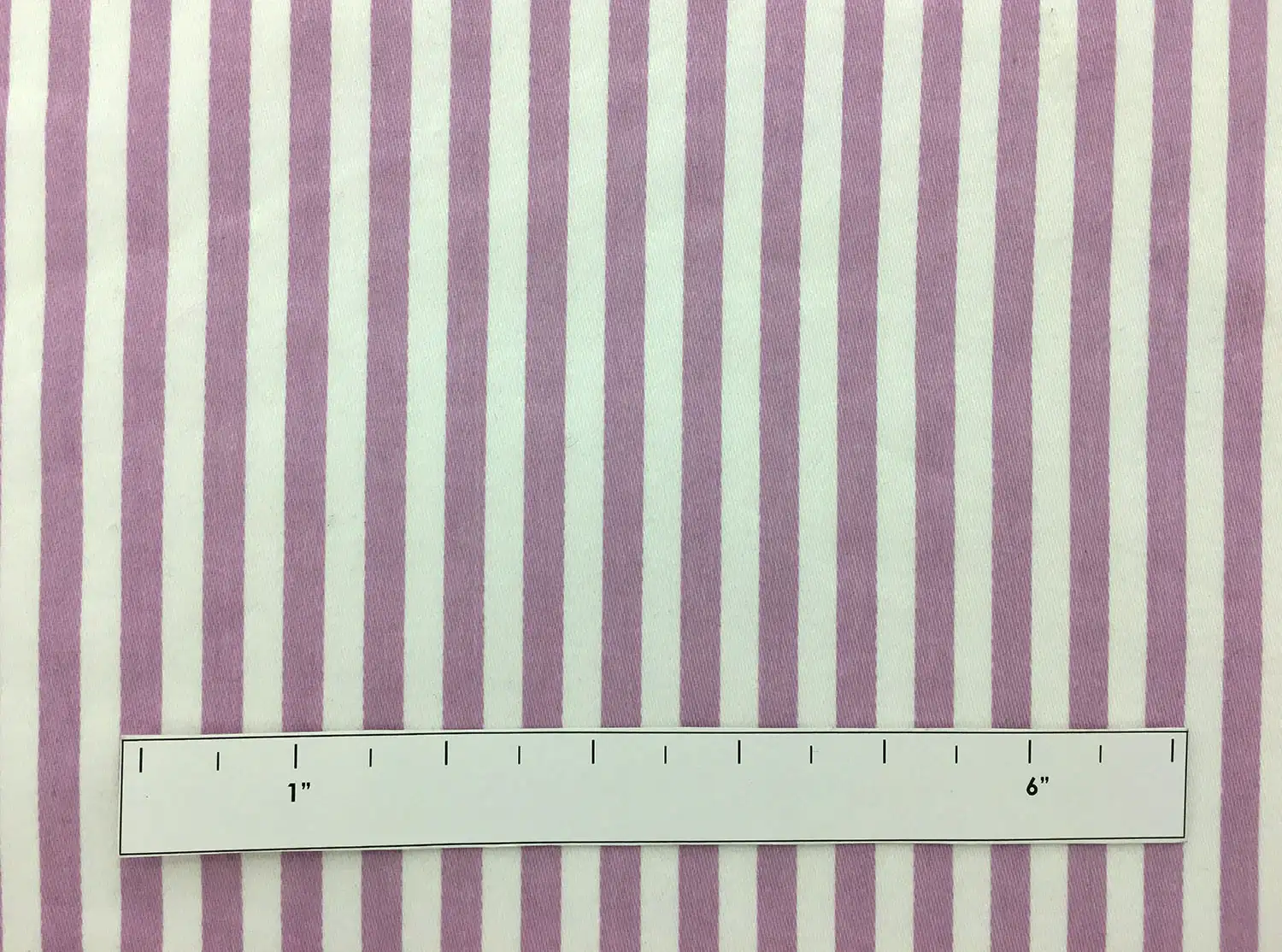 Cotton Sateen 1/4" Stripe In Lilac And White1
