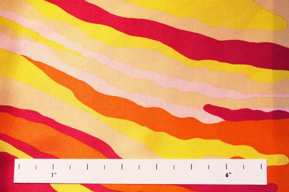 REDUCED Printed Silk Charmeuse0