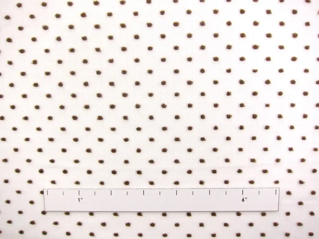 Cotton Plumetis in Brown1