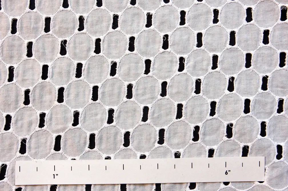 Cotton Eyelet in White0