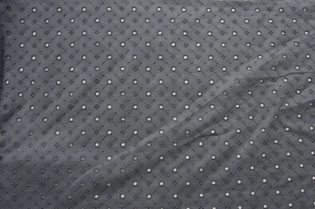 Cotton Eyelet in Grey1