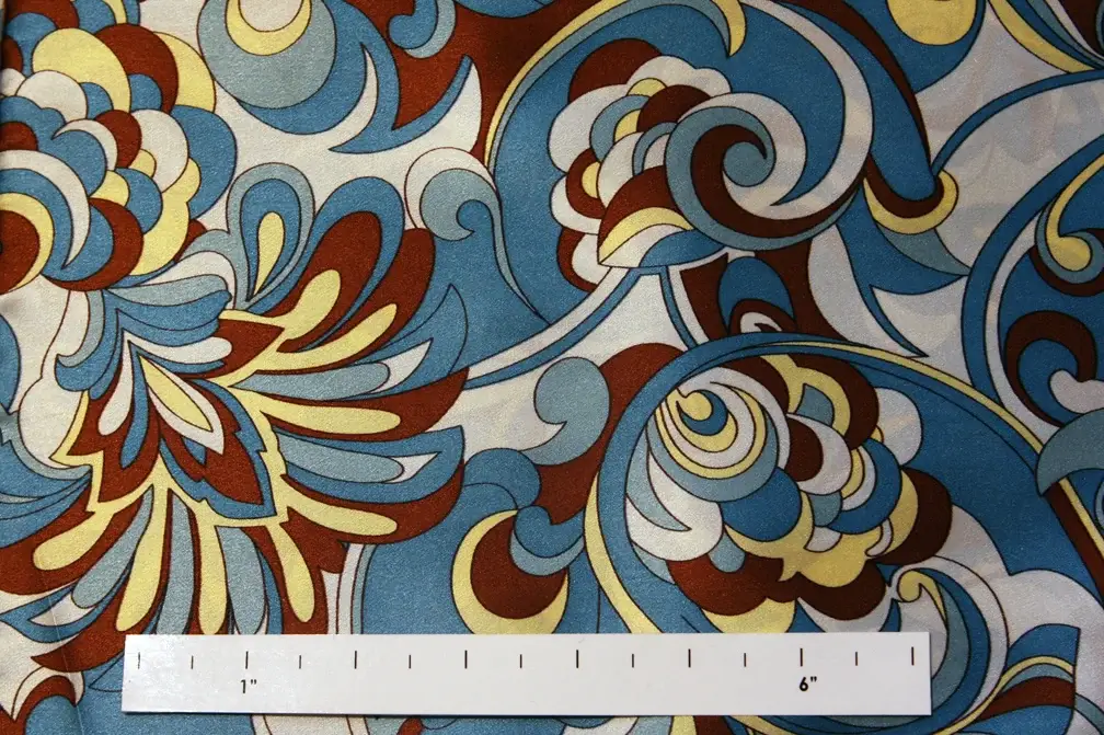 Printed Silk Charmeuse0