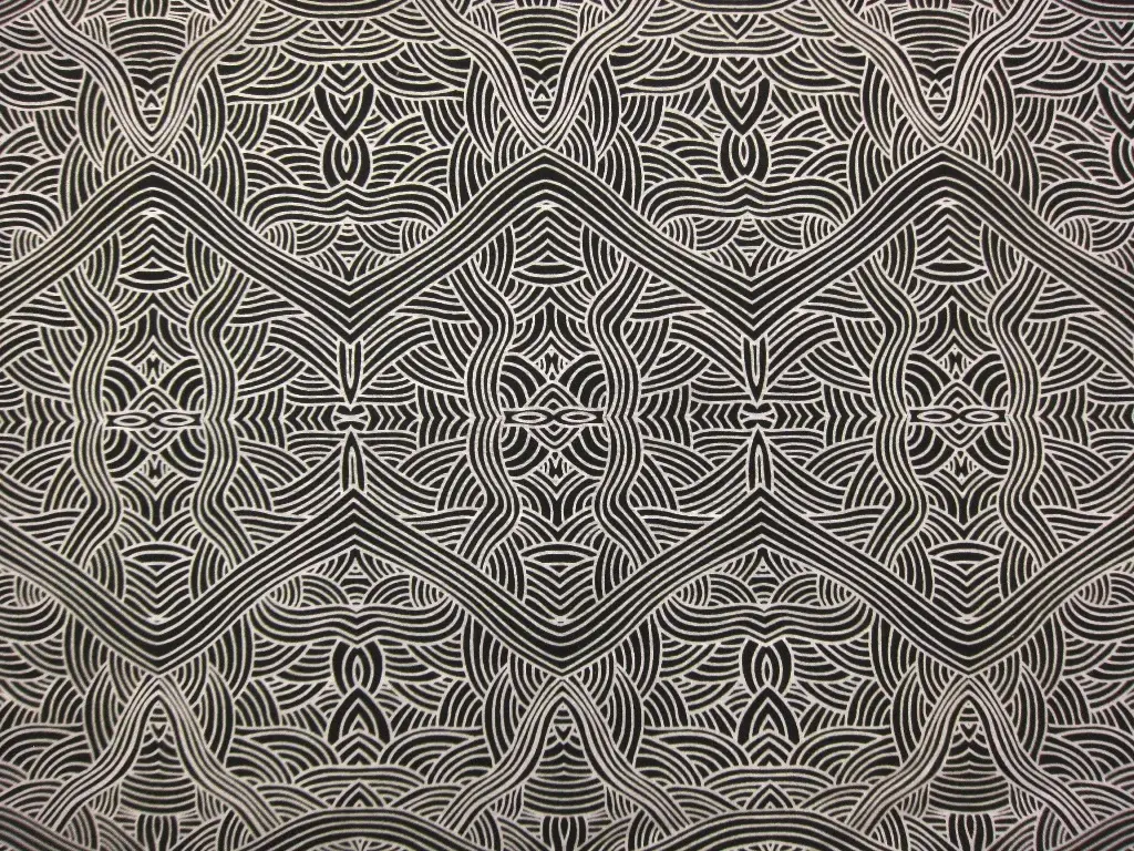 Australian Cotton Print With Aboriginal Motif0