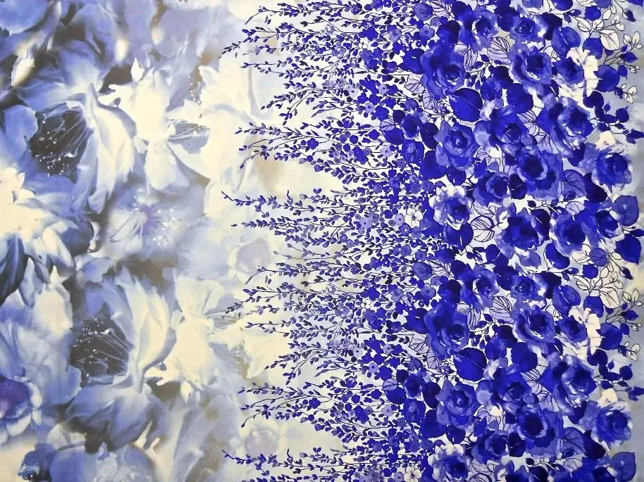Printed Silk Gazar0