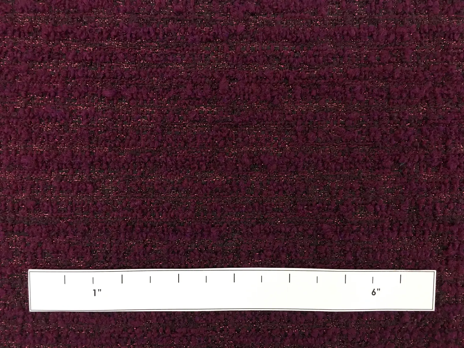 Wool Blend Metallic Tweed in Cranberry1