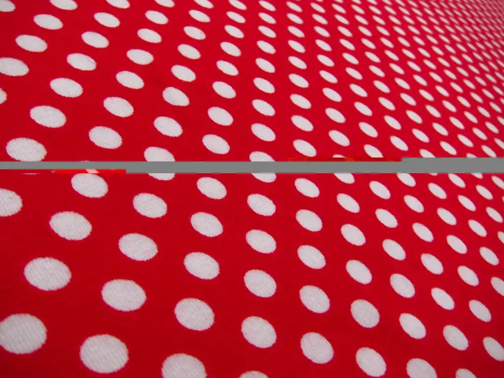 Cotton Jersey Polka Dot Print in Red2