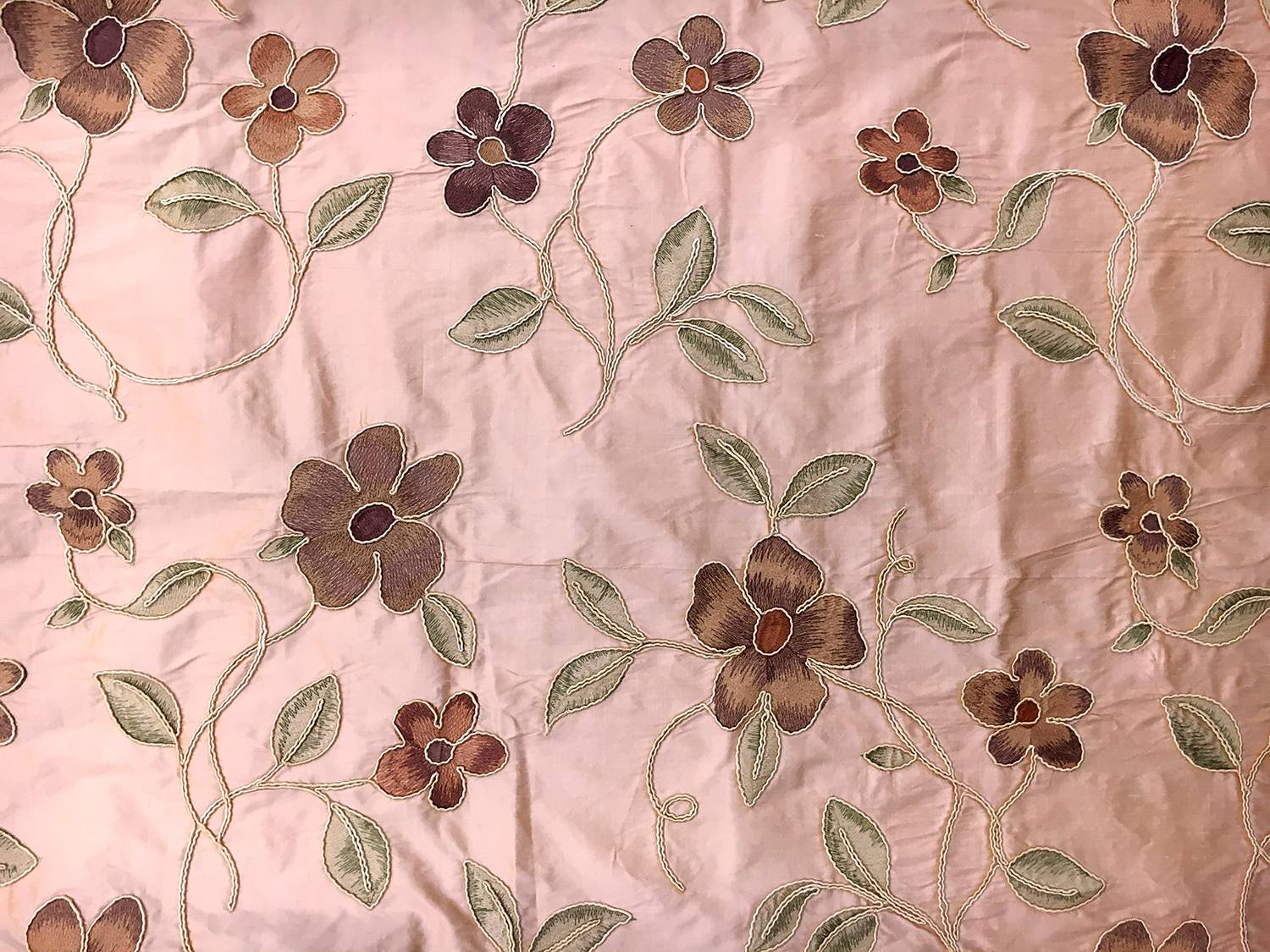 Embroidered Silk Shantung0