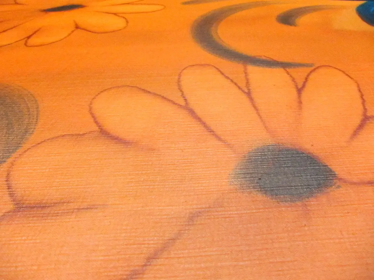 Hand Painted Silk Chiffon1