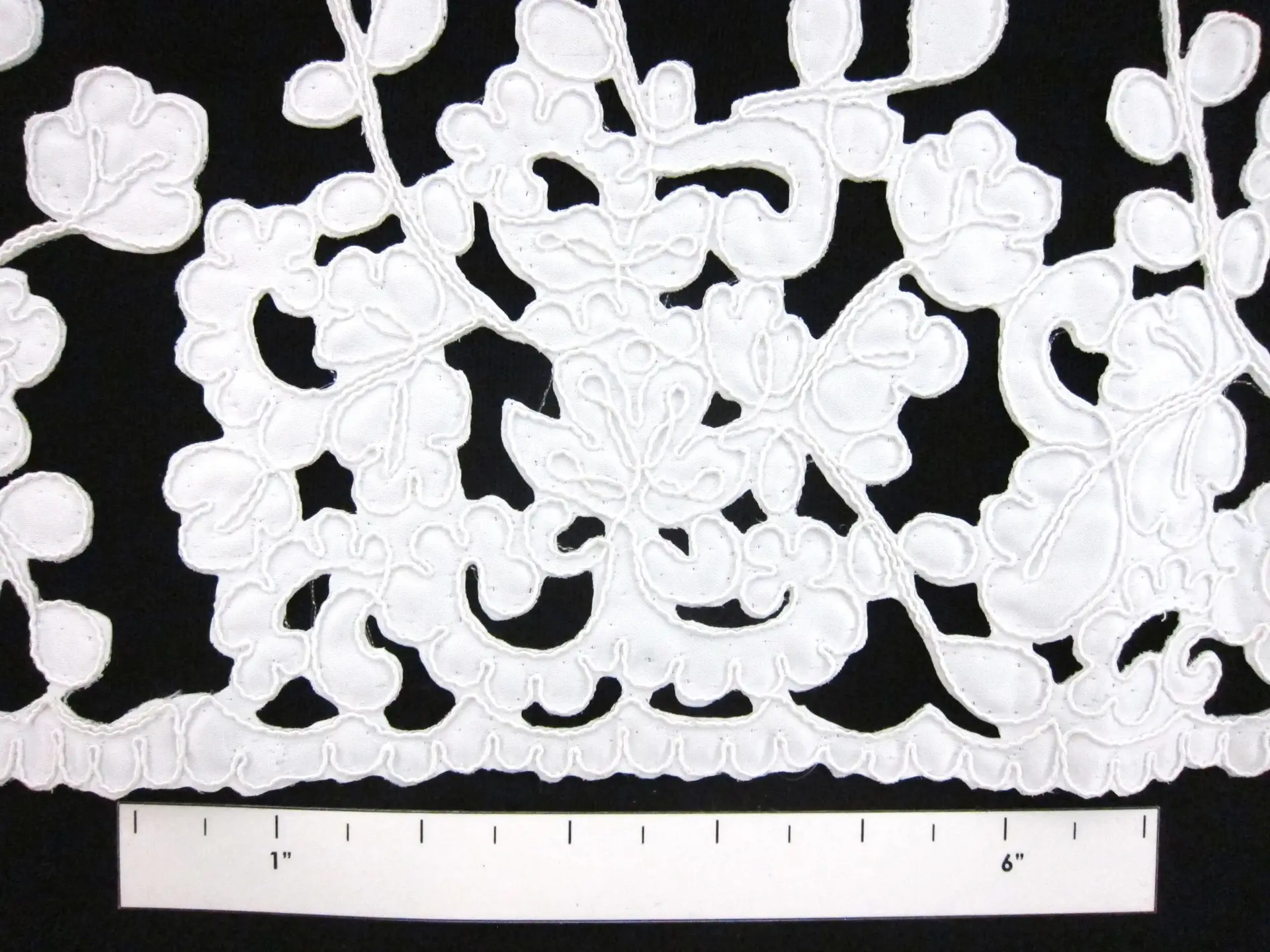 Corded Satin Appliqué on Illusion1