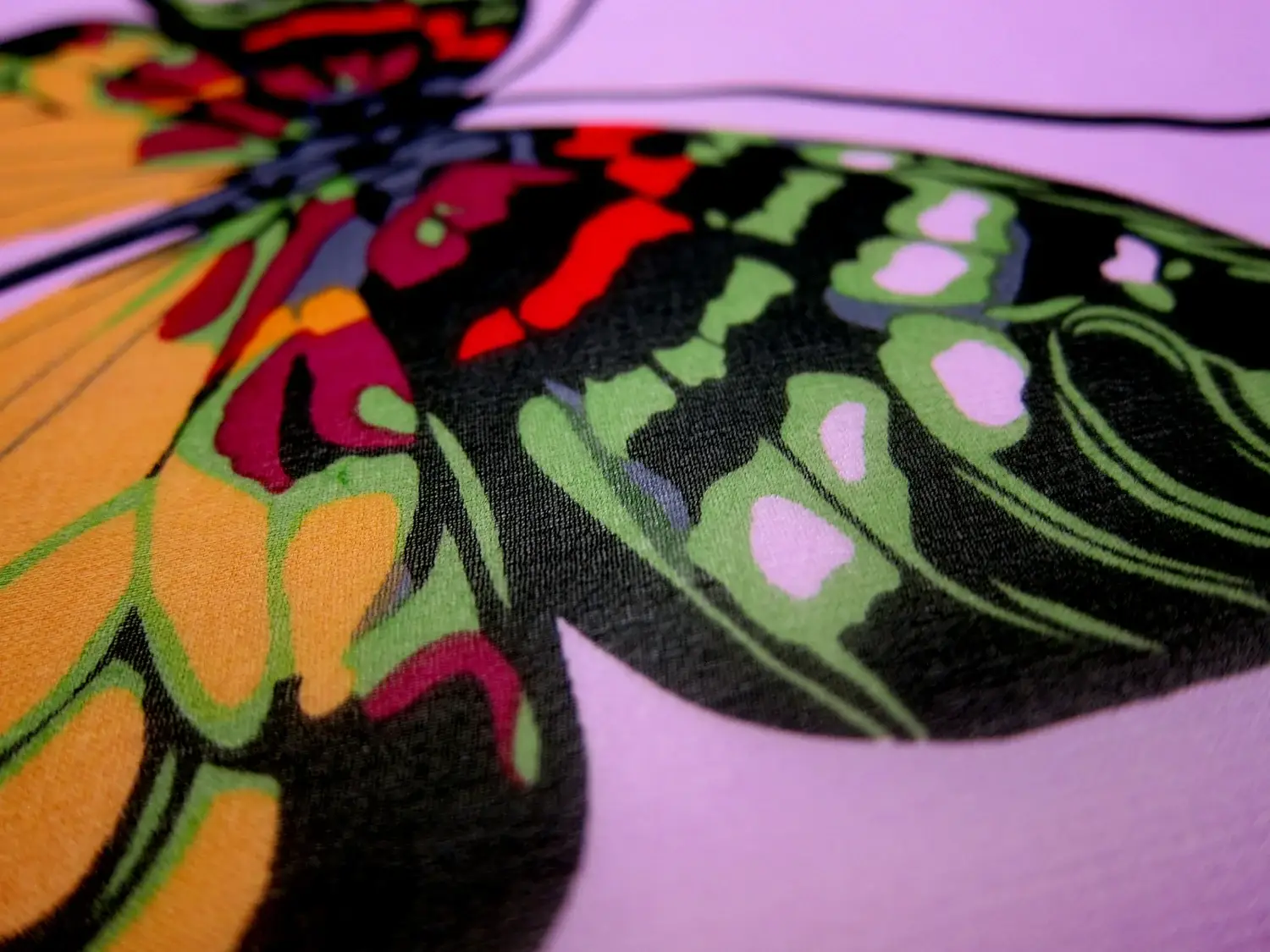 Silk Chiffon in Butterfly Print2
