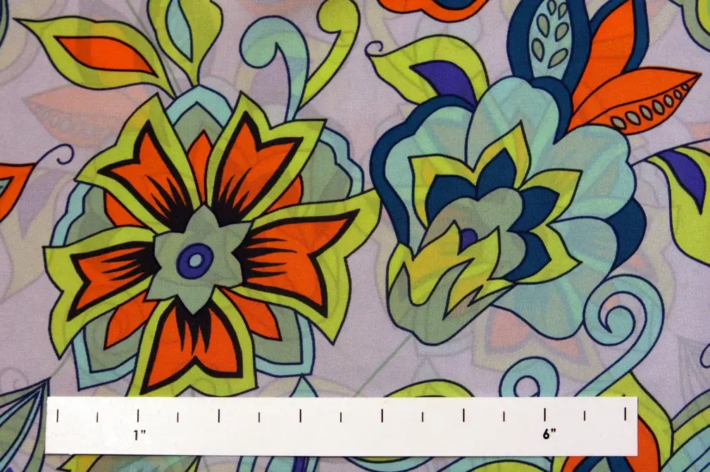 Printed Silk Charmeuse0