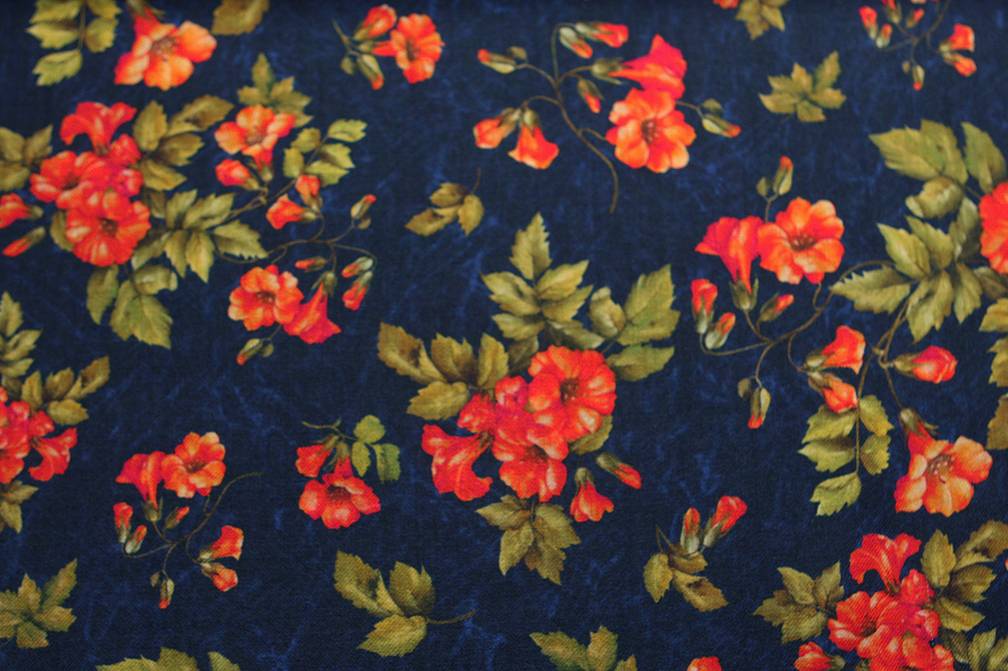 Wool Challis Print0
