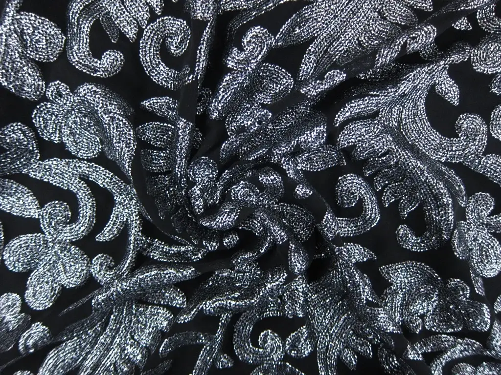 Sequins Embroidered Silk Chiffon3