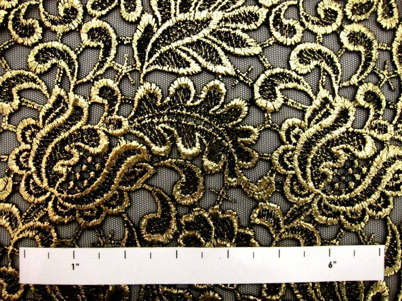 Metallic Coated Embroidered Tulle1