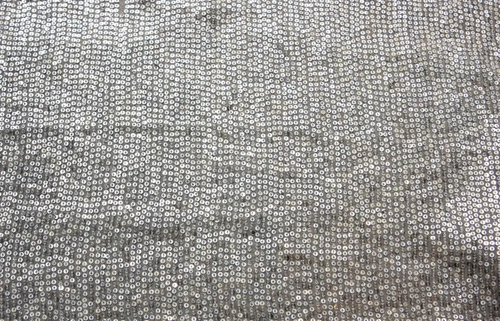 Sequins on Silk Chiffon0