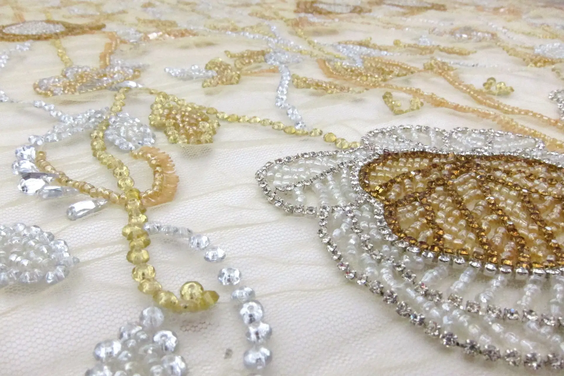 Hand Beaded Illusion with Sequins1