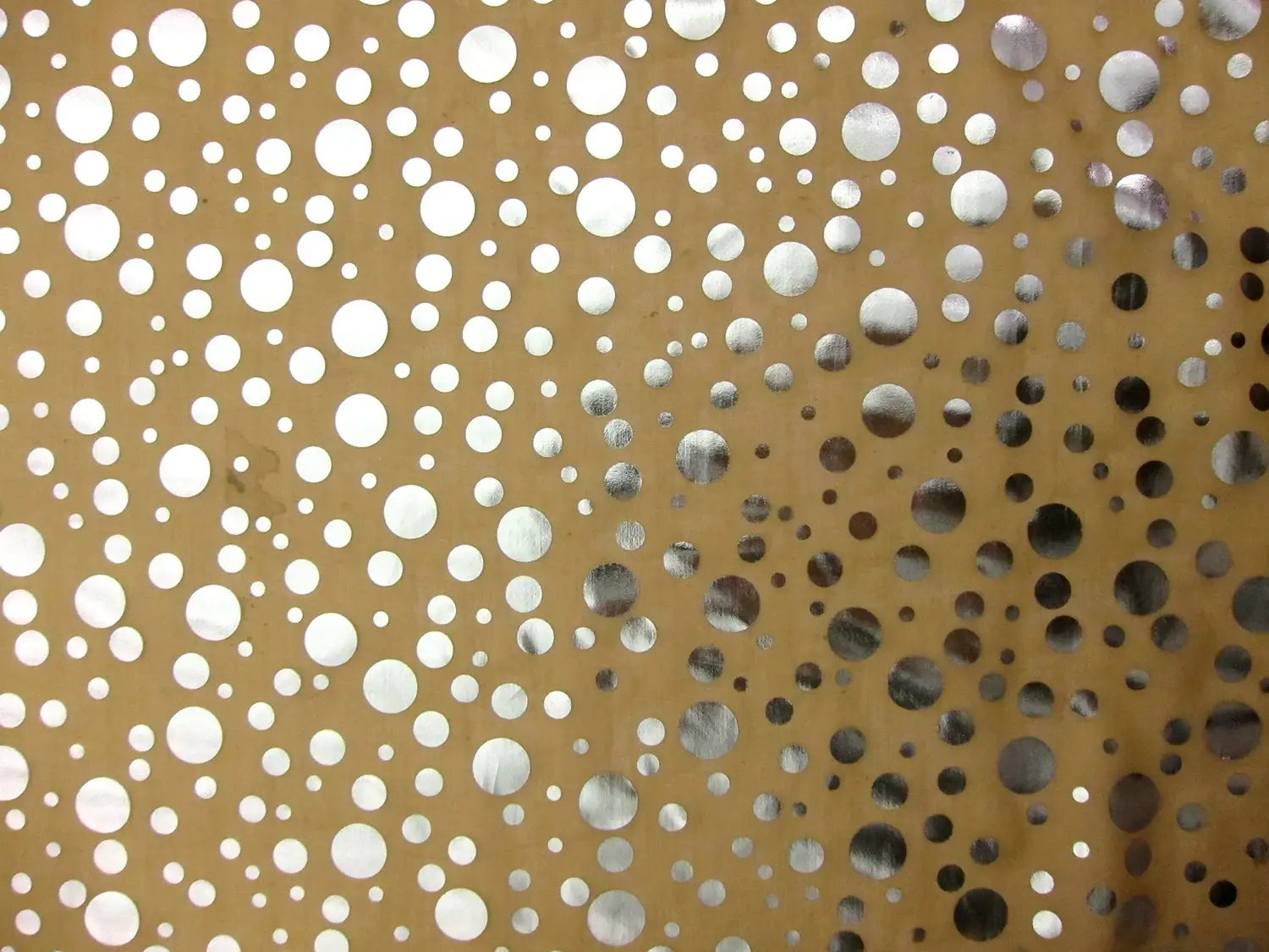 Metallic Dotted Silk Chiffon in Nude0