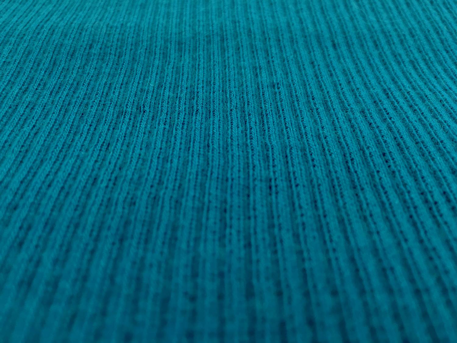 Virgin Wool Rib Knit inTurquoise0