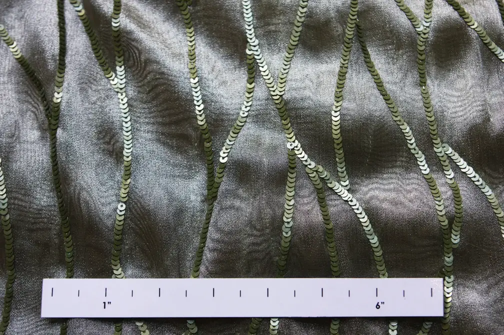 Sequins on Metallic Organza1