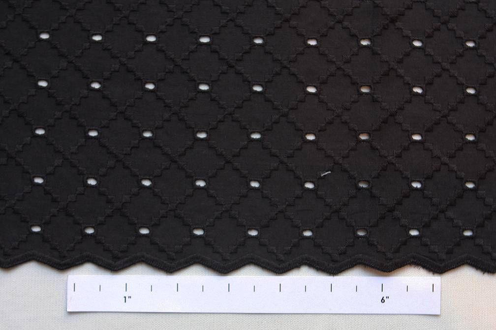 Cotton Eyelet in Black0