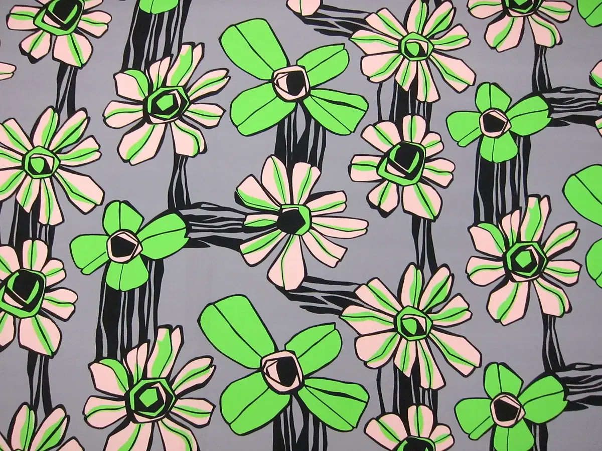 Printed Silk Mikado0
