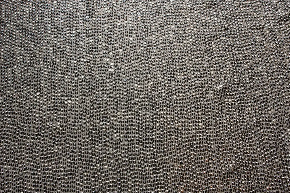 Sequins on Silk Chiffon0