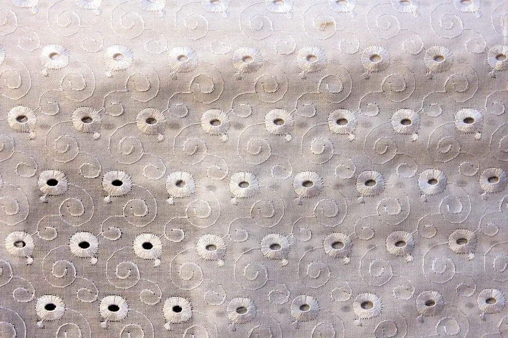 Cotton Eyelet in White1