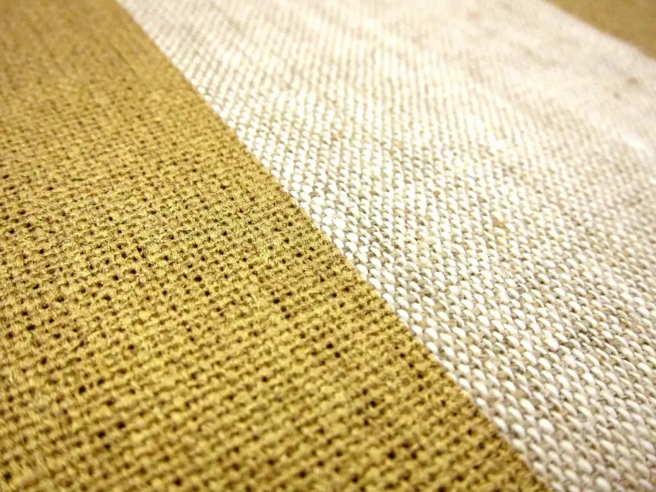 Linen Upholstery Metallic 3" Stripe Print in Gold2