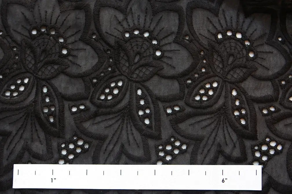 Cotton Eyelet in Black1