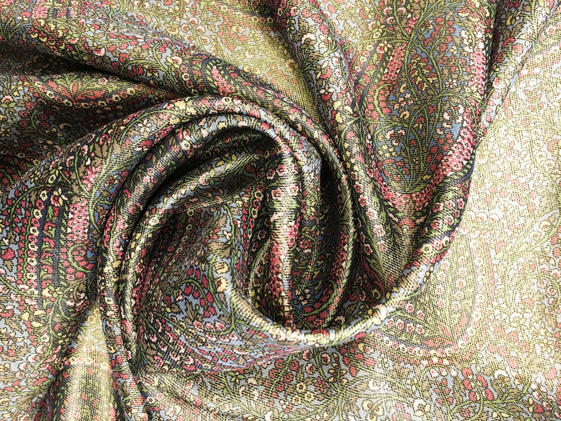 Metallic Printed Silk Chiffon3