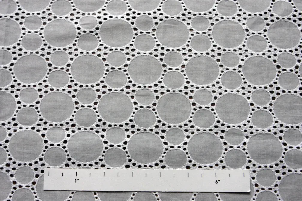 Cotton Eyelet in White1