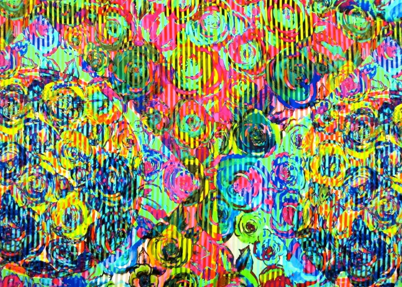 Printed Silk Charmeuse0